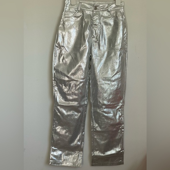 Metallic Silver Pants Size Small - Picture 1 of 2